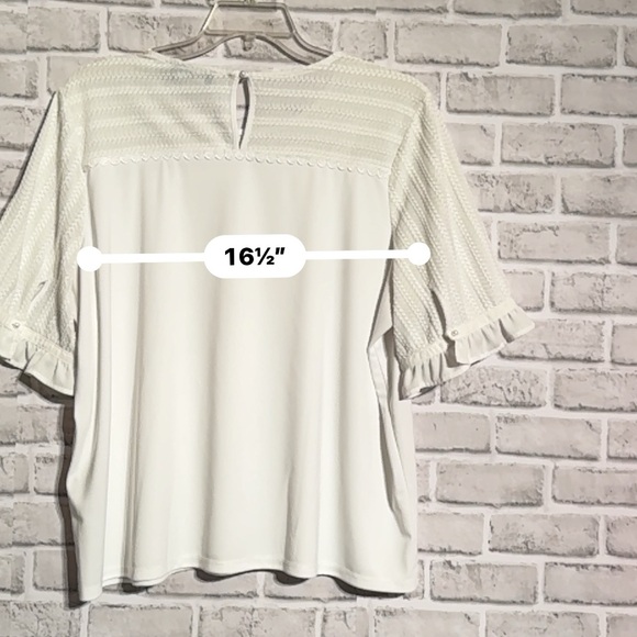 Karl Lagerfeld, short sleeve, crochet and ruffle blouse - Picture 10 of 10